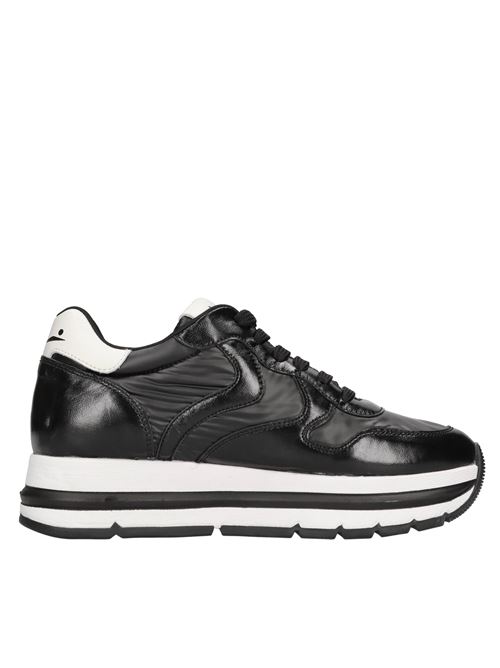 Shiny leather and fabric sneakers VOILE BLANCHE | 0012017025.17.0A01NERO